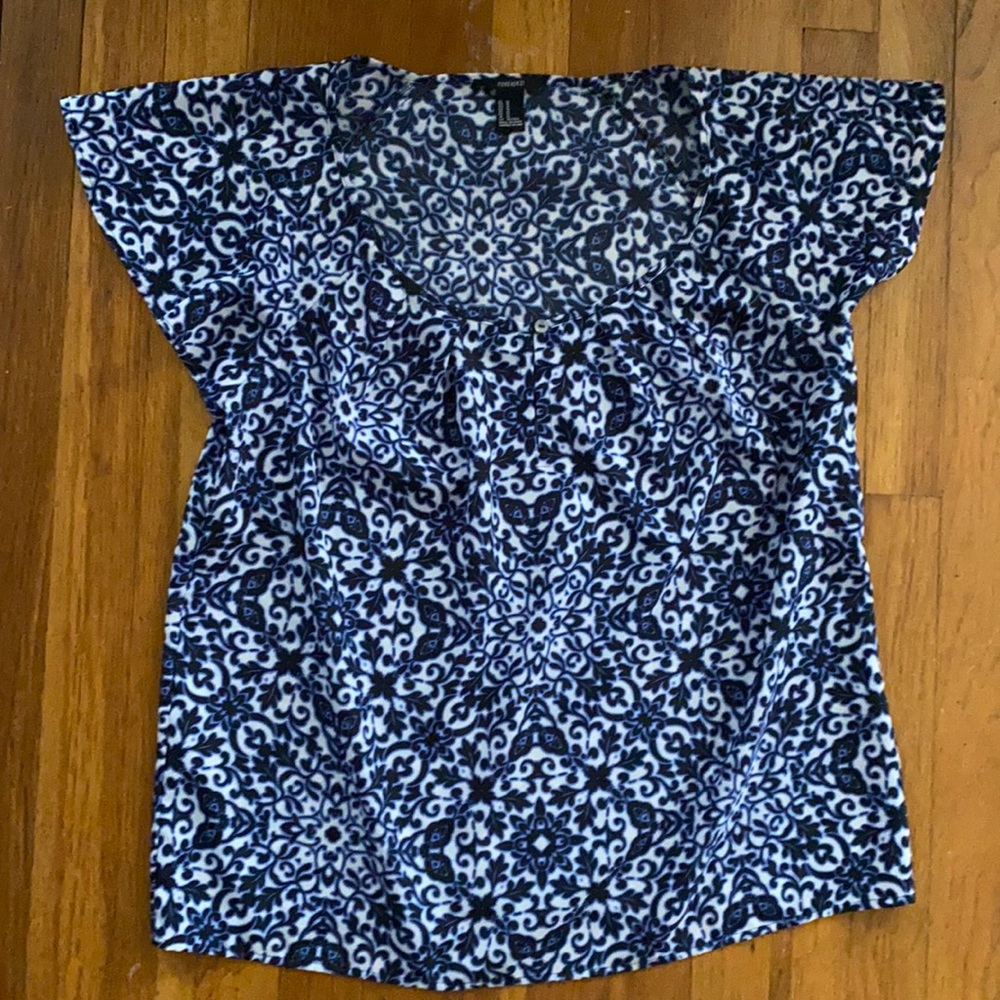 Short Sleeve Work Blouse